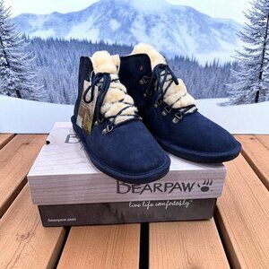 BearPaw🐻 Kerri WIDE Charcoal Lace-Up Boots - CADET